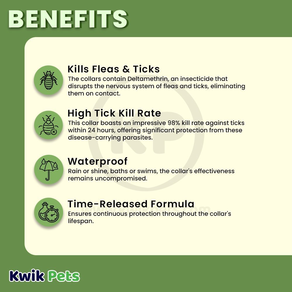 Benefits of Vetality Protect Flea & Tick Dog Collar 2 Count