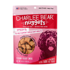 Charlee Bear Nuggets Straw-Beary Swirl Crunchy Dog Treats 6-oz