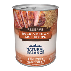 Natural Balance Pet Foods Limited Ingredient Reserve Canned Dog Food Duck & Brown Rice 13-oz