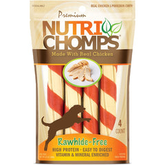 Scott Pet Premium Nutri Chomps Real Chicken Twist Dog Treats 4 Count 6.35-oz