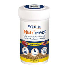 Aqueon Nutrinsect Fish-Free Fish Food Betta Pellets 1.41-oz