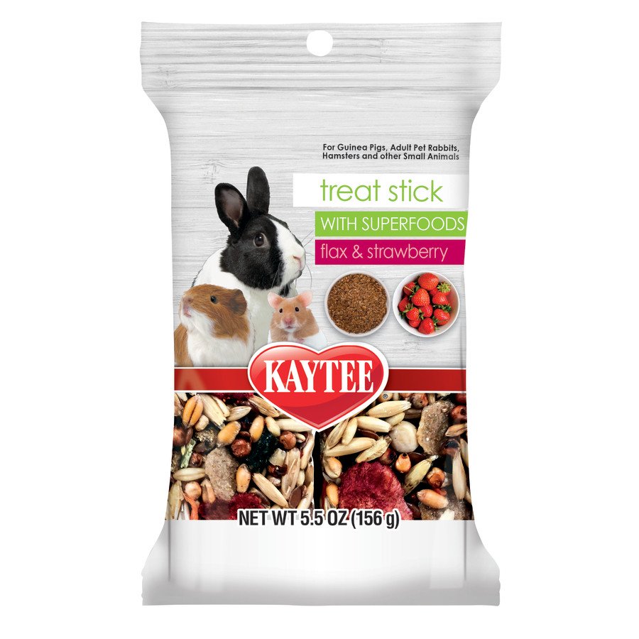 Kaytee Treat Stick with Superfoods Strawberry & Flax Seed Small Animal Treat 5.5-oz, Kwik Pets