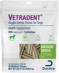 Dechra VETRADENT Veggie Adult Dog Dental Chew Treats Medium 30 Count