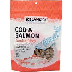 Icelandic+ Cod & Salmon Combo Bites Pure Fish Crunchy Dog Treats 3-oz