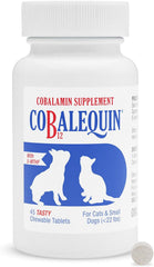 Nutramax Cobalequin B12 Tasty Chewable Tablets for Cats & Dogs Small 45 Count