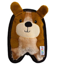 Outward Hound Durablez Puppy Squeaky Plush Dog Toy Brown Extra Small