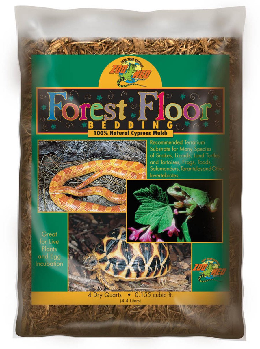Zoo Med Forest Floor Natural Cypress Mulch Reptile Bedding 4 Quarts, Kwik Pets