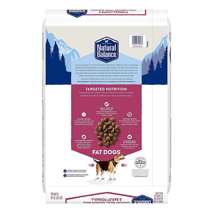 Natural Balance Pet Foods Fat Dogs Low Calorie Dry Dog Food Chicken & Salmon 15 lb, Natural Balance