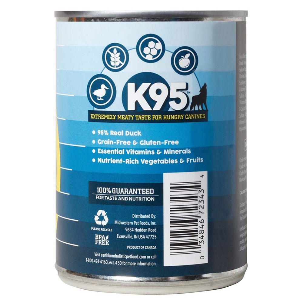 Image of Earthborn Holistic K95 Grain-Free Meat Protein Wet Dog Food Duck 13-oz