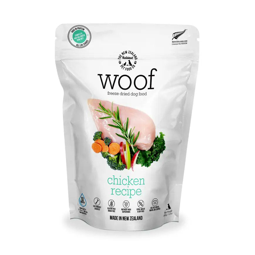 The New Zealand Natural Pet Food Co. Woof Freeze Dried Dog Food Chicken 9.9-oz
