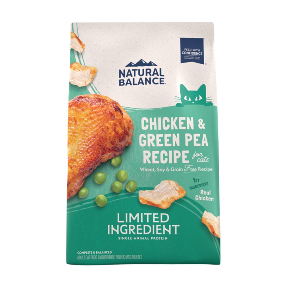 Natural Balance L.I.D. Grain-Free Adult Dry Cat Food Green Pea & Chicken 5-lb