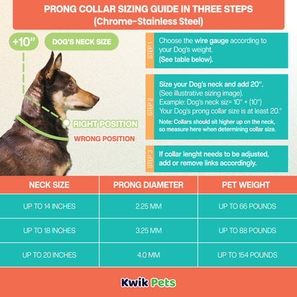 Herm Sprenger Ultra-Plus Dog Prong Training Collar with ClicLock, Herm Sprenger