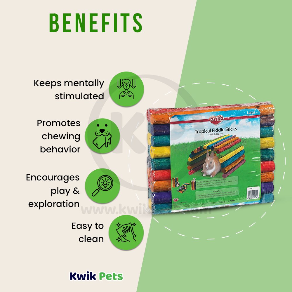 Kaytee Tropical Fiddle Sticks Flexible Hide Out, Kaytee