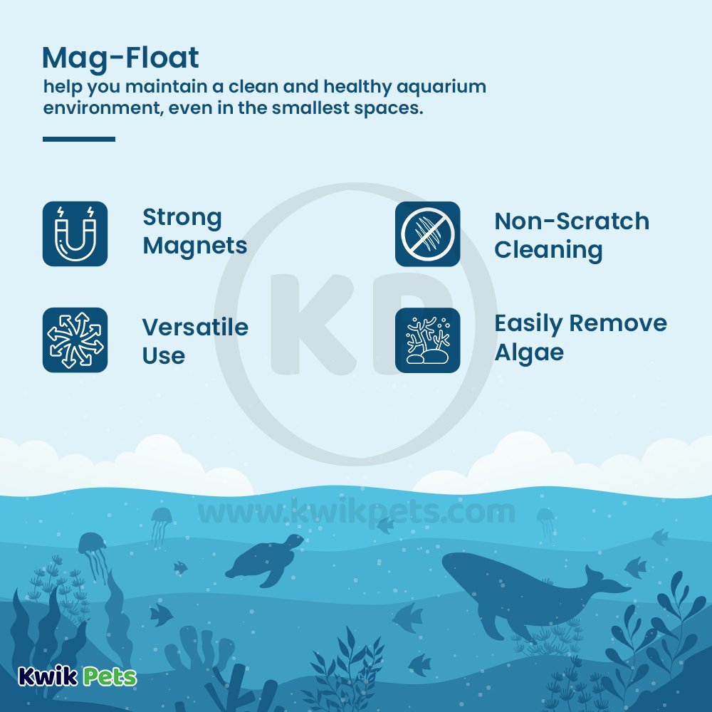 Mag-Float Floating Magnet Glass Aquarium Cleaner Nano, Kwik Pets