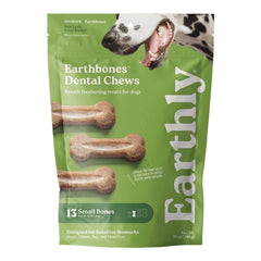 Earthly Earthbones Dental Chew Dog Treats Small 13 Count 10-oz
