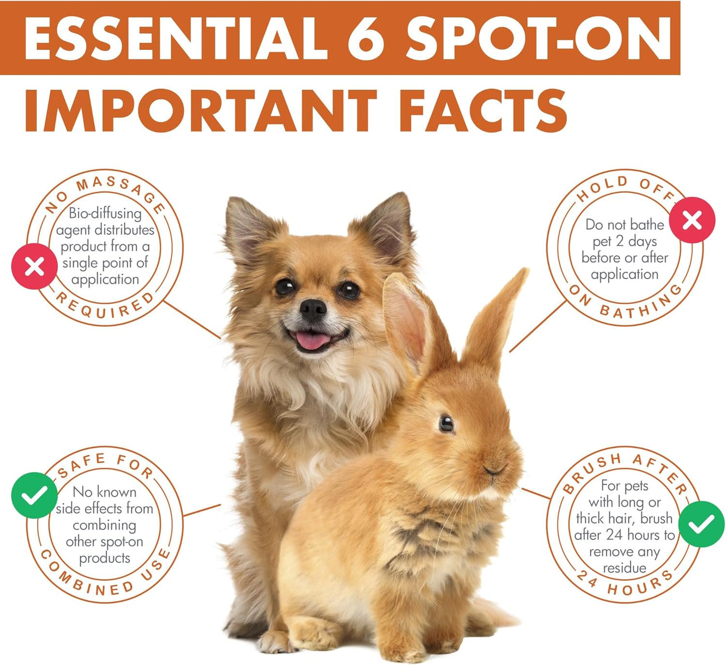 Dermoscent Essential 6 Spot-on Dog Skin Care for Dandruff & Allergy Relief Dogs & Small Mammals Up to 22-lb 4 Pipettes