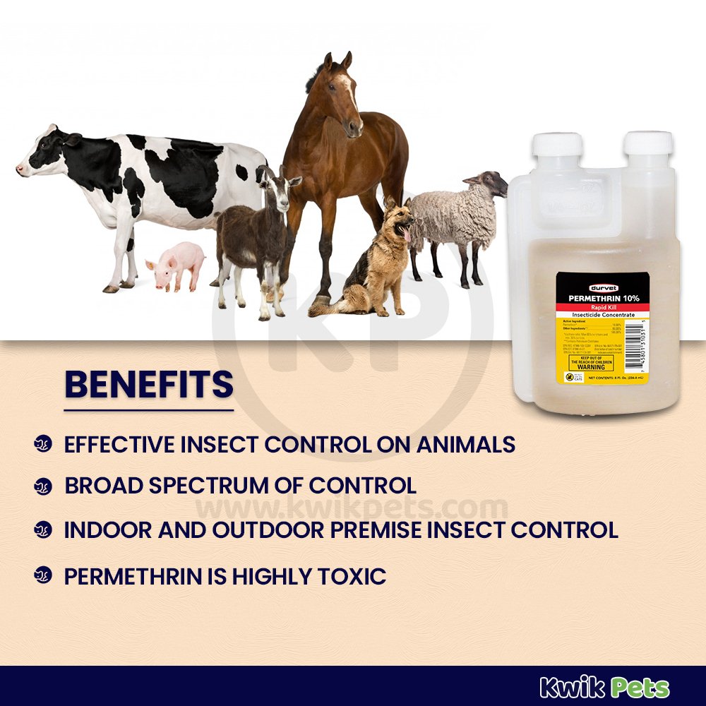 Durvet Permethrin 10% Ec 8oz, Durvet
