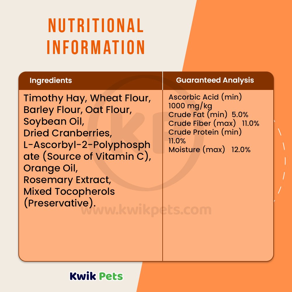 Kaytee Super C Bites Small Animals Treat Cranberry & Orange 4-oz, Kwik Pets