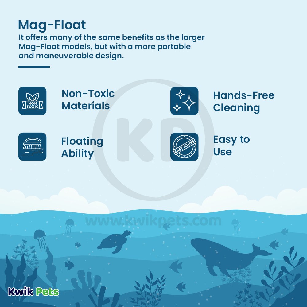 Mag-Float Floating Magnet Acrylic Aquarium Cleaner Small, Kwik Pets