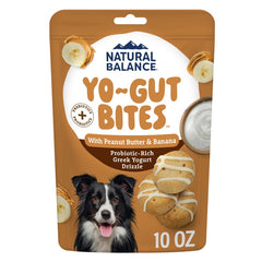 Natural Balance Yo-Gut Bites Dog Treats Peanut Butter & Banana 10-oz