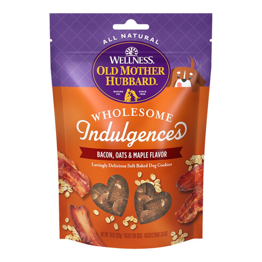 Old Mother Hubbard by Wellness Wholesome Indulgences Bacon, Oats & Maple Flavor Dog Treats 10-oz, Kwik Pets