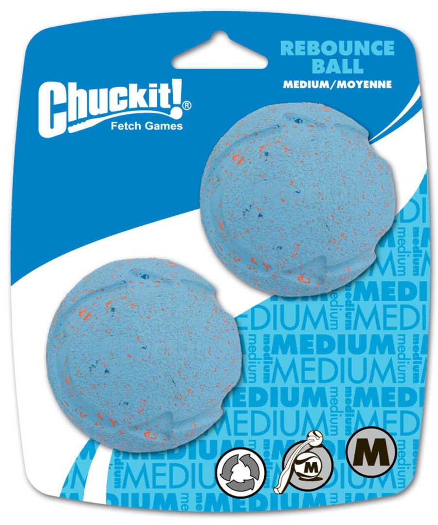 Chuckit! Rebounce Ball Dog Toy Assorted Medium 2 Count, Kwik Pets