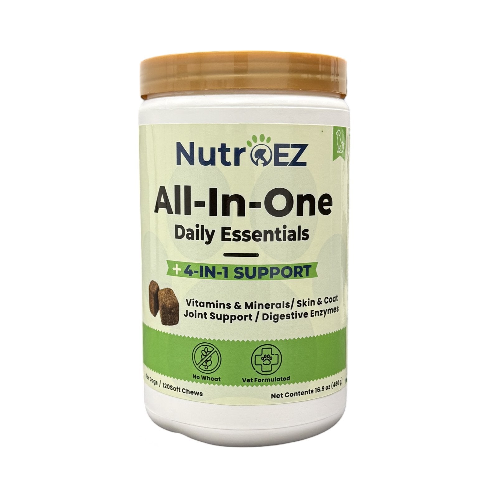 NutroEZ All In One Soft Chews for Dogs 120 Count, Kwik Pets