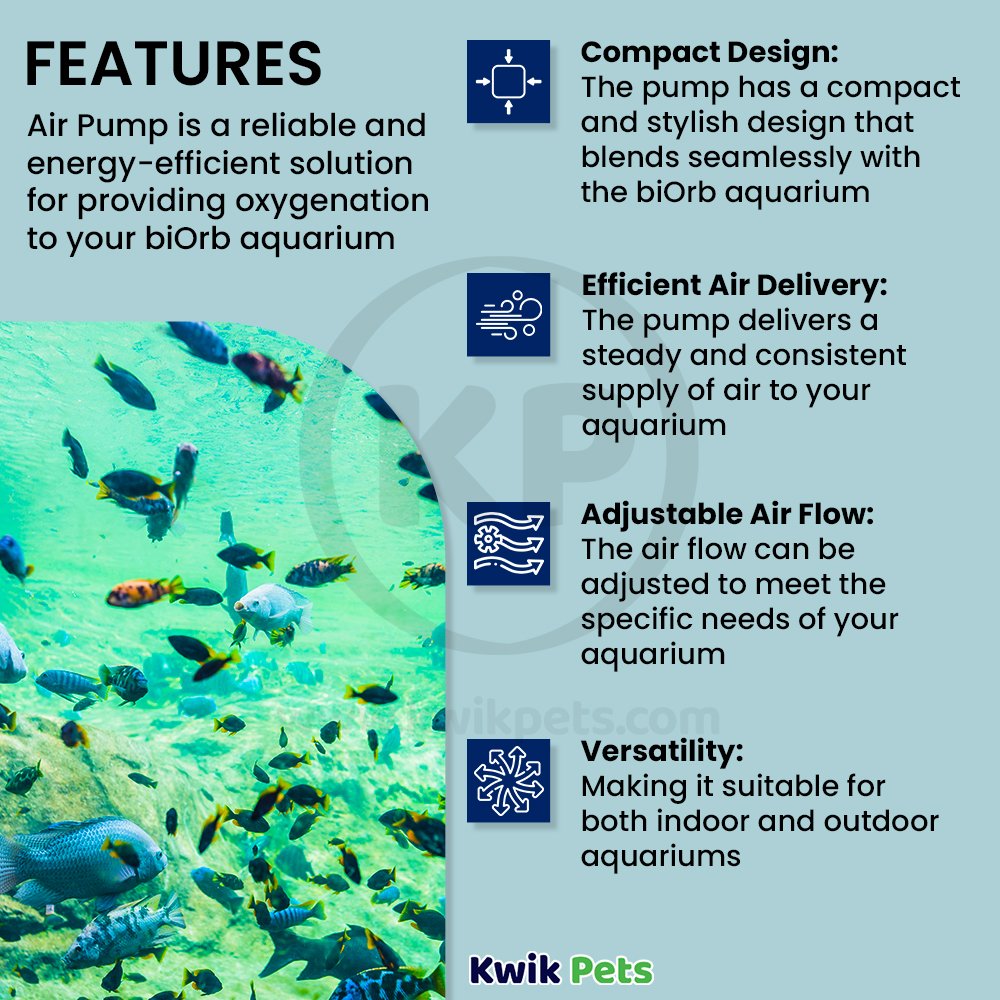 biOrb 12-Volt Aquarium Air Pump, Kwik Pets