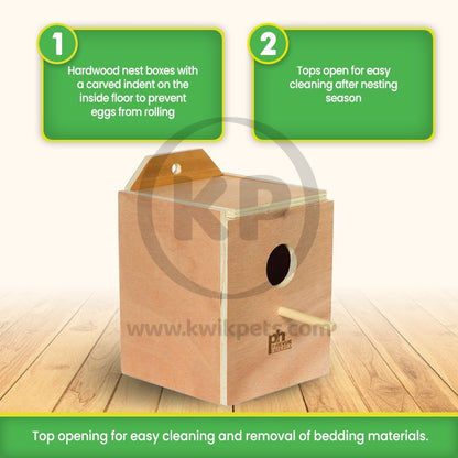 Features of Prevue Pet Products Inside Mount Lovebird Nest Box Medium