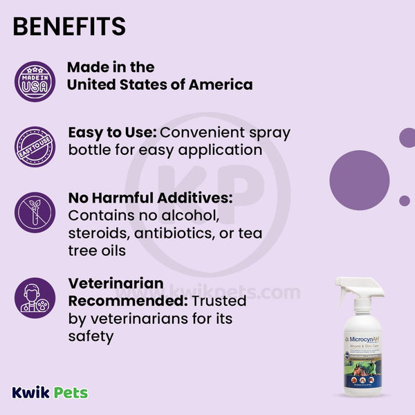 Benefits of MicrocynAH Wound & Skin Care 16-oz