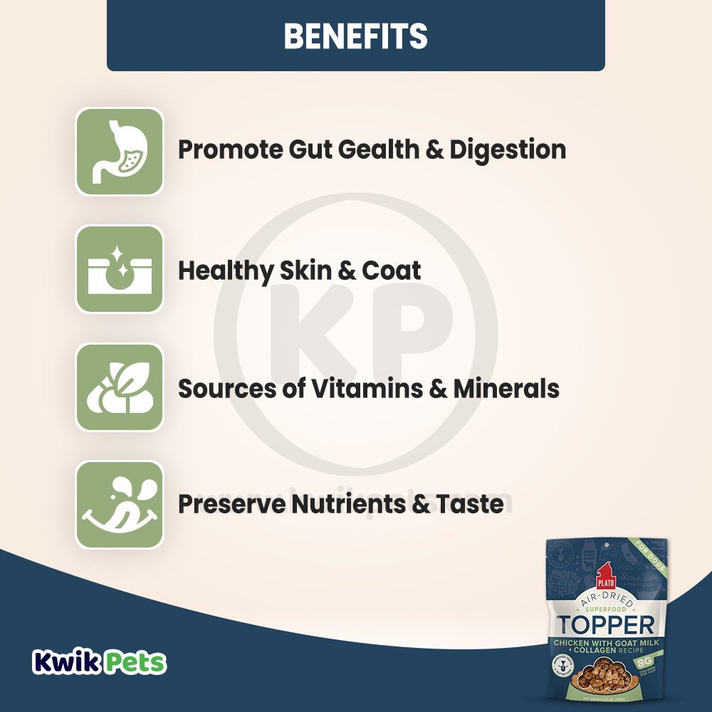 Benefits-Of-Plato-Dog-Air-dried-Topper-Chicken-Goat-Milk-5.5-oz