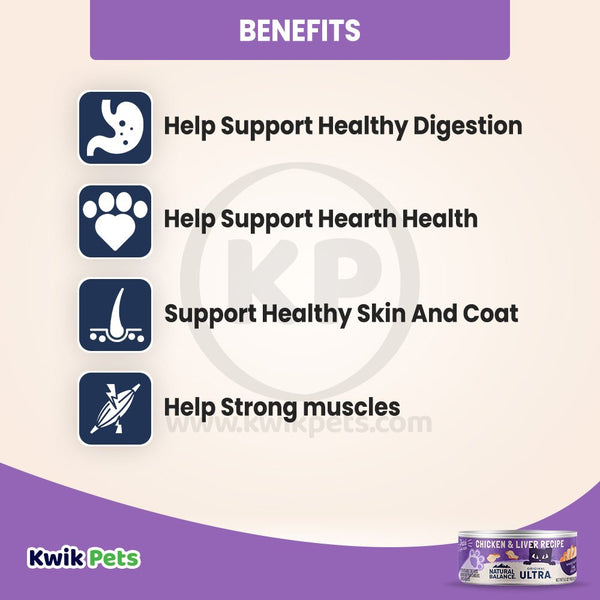 Benefits of Natural Balance Original Ultra Canned Wet Cat Food Chicken & Liver 5.5-oz
