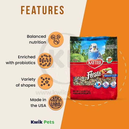 Kaytee Fiesta Parakeet Food 2 lb, Kaytee