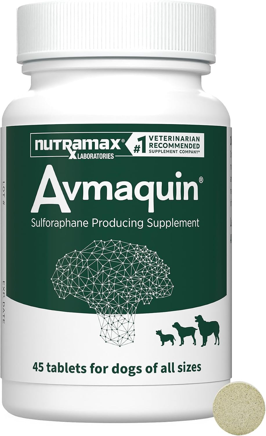 Nutramax Avmaquin Sulforaphane Producing Supplement for Dogs 45 Count