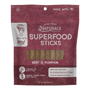 Dog Treat Naturals Superfood Sticks Dog Treats Beef & Pumpkin 10-oz, Kwik Pets