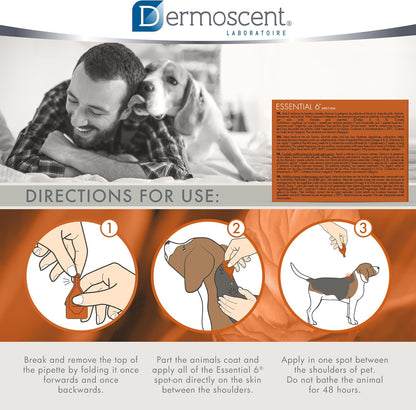 Dermoscent Essential 6 Spot-on Skin Care for Dogs 22 to 45 lbs