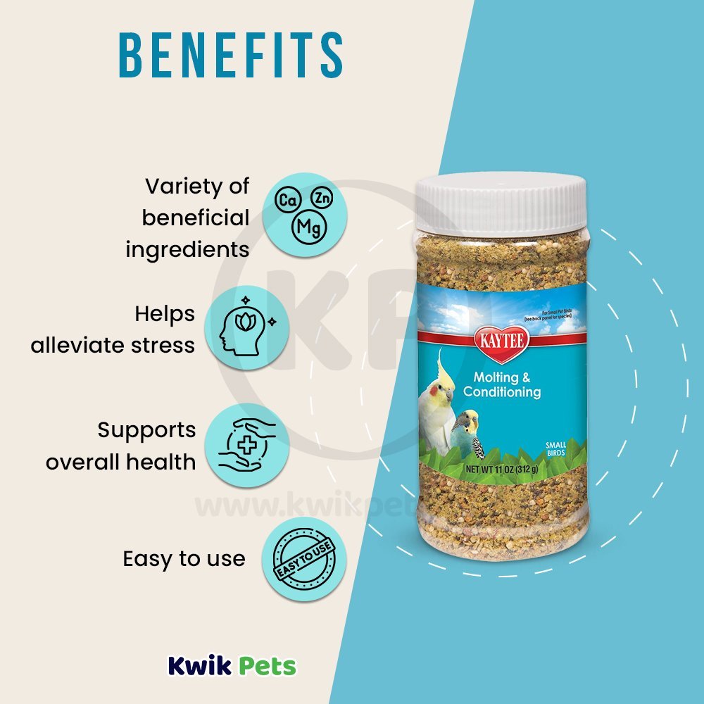 Kaytee Forti-Diet Pro Health Small Bird Molt Cond 11oz Jar, Kaytee