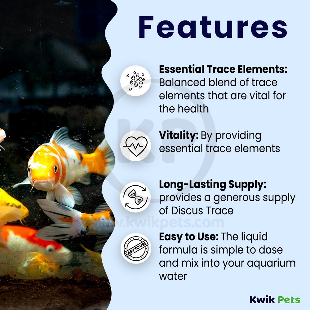 Features of Kent Marine Discus Trace for Aquarium 16-oz