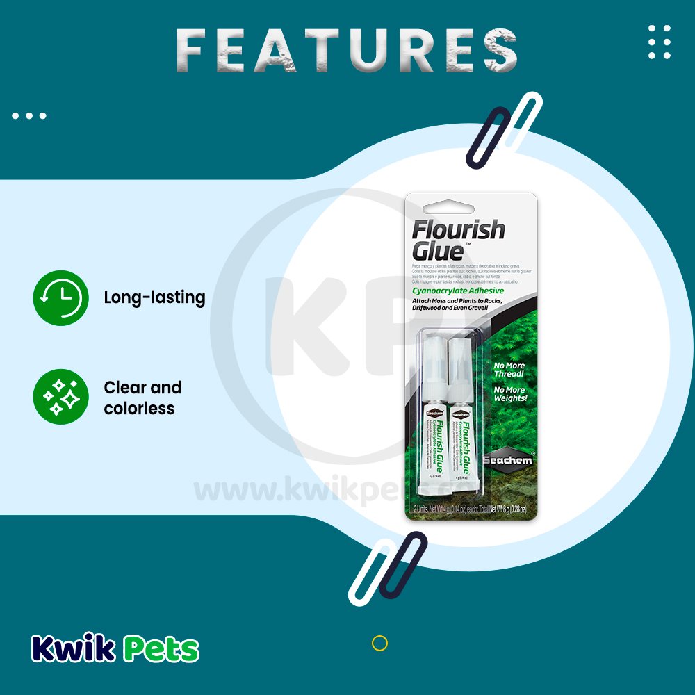 Seachem Flourish Glue Cyanoacrylate Adhesive Features