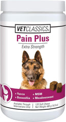 VetClassics Pain Plus Extra Strength Soft Chews Dog Supplement 120 Count