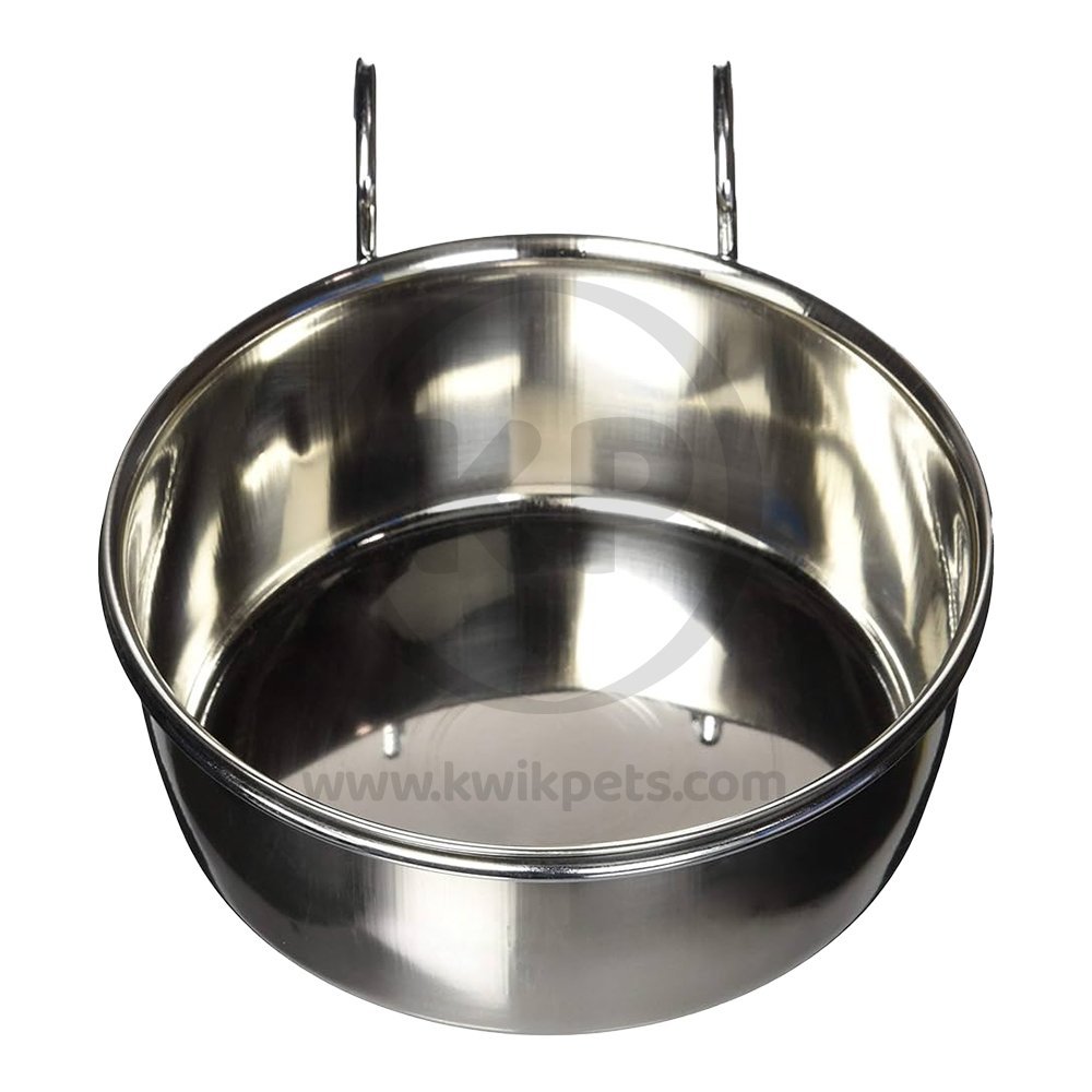 Spot Stainless Steel Bird Coop Cup with Wire Hanger
