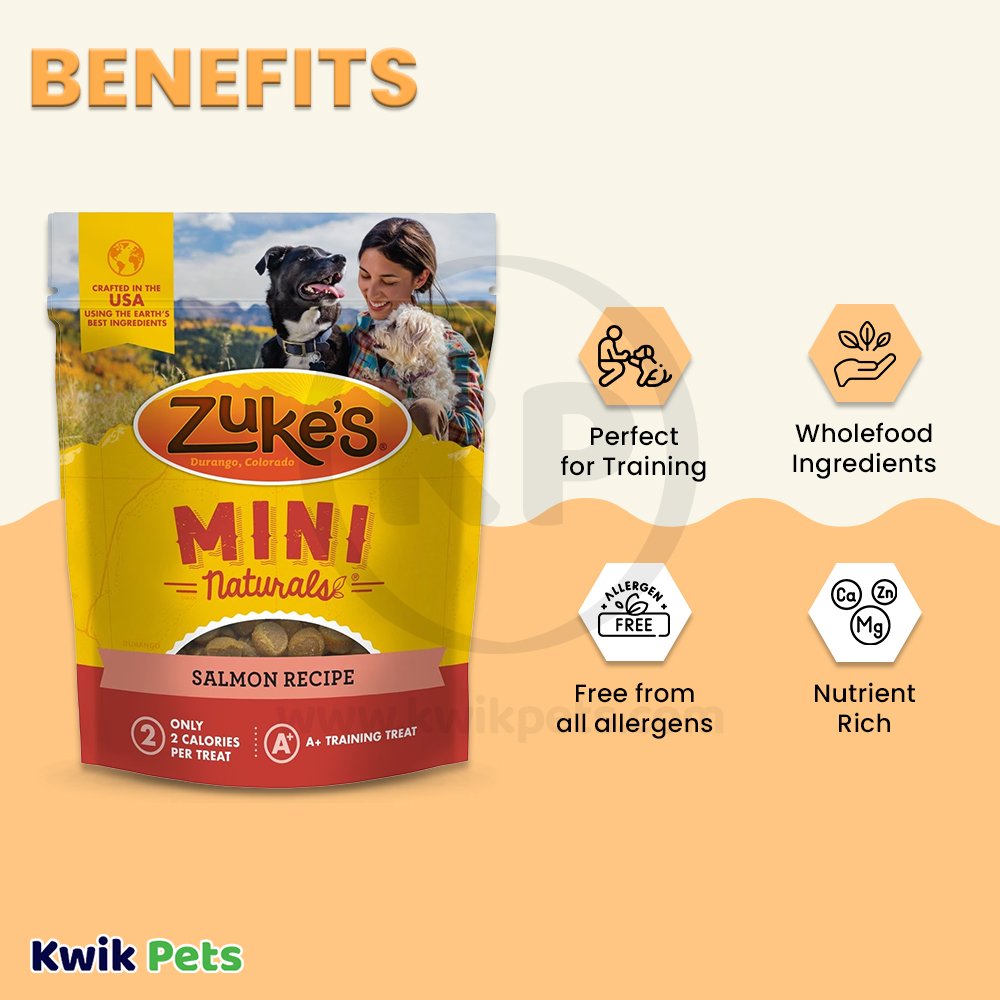 Zuke's Dog Mini Natural Salmon 1-lb, Zuke's