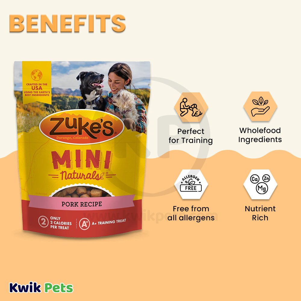 Zuke's Dog Mini Naturals Roasted Pork 6-oz, Zuke's