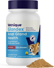 Vetnique Glandex Anal Gland Supplement Powder for Dogs Beef with Pumpkin Seed 2.5-oz