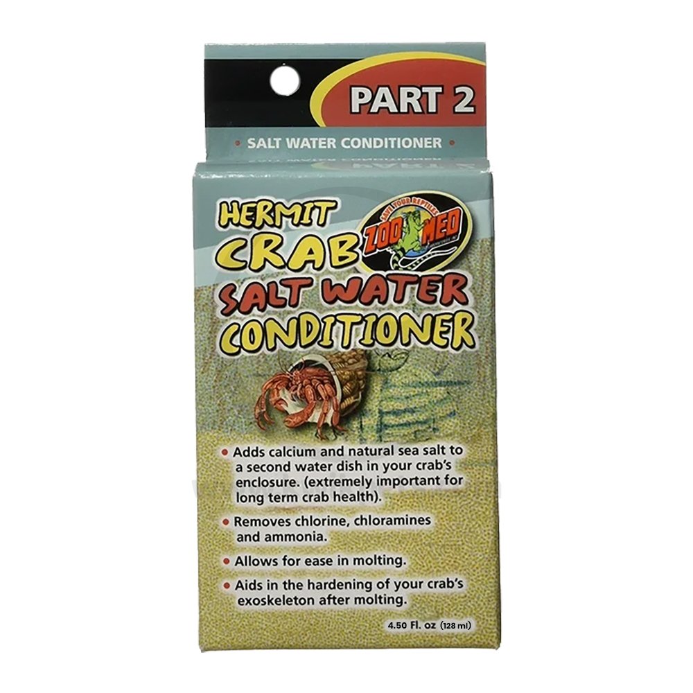 Zoo Med Hermit Crab Salt Water Conditioner 4.50-oz 2 Pack, Kwik Pets