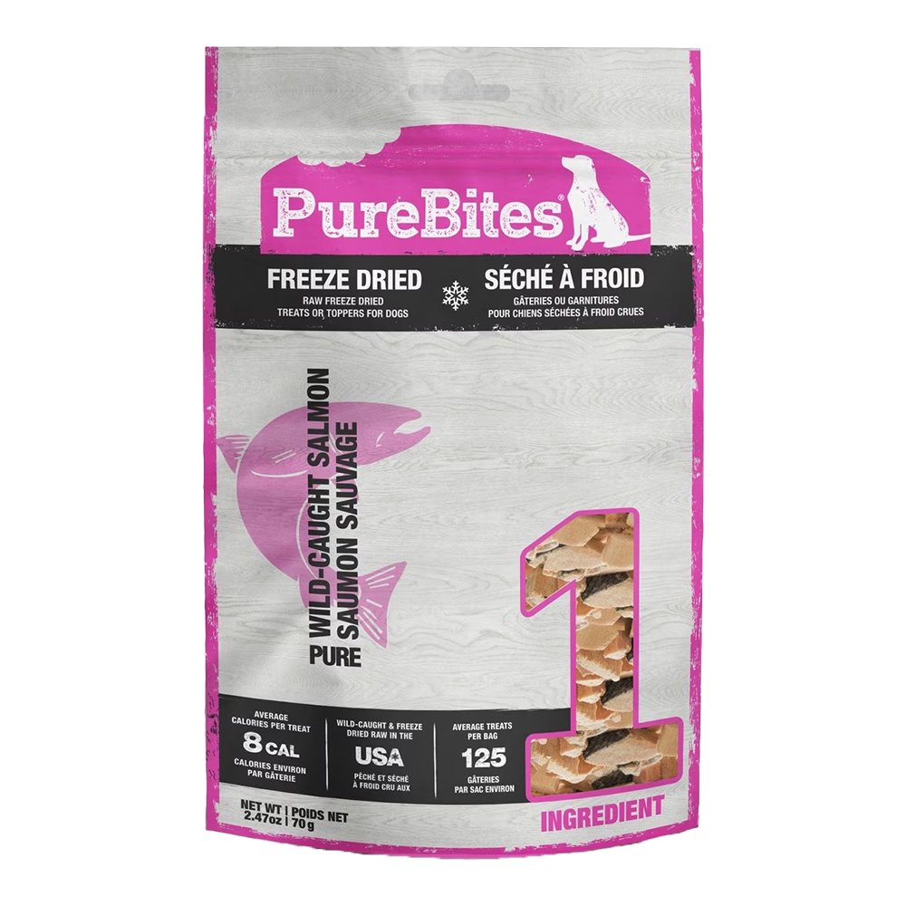 PureBites Salmon Freeze Dried Pure Dog Treats 2.47-oz