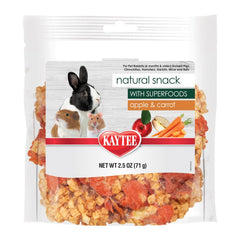 Kaytee Natural Snack with Superfoods Carrot & Apple Small Animal Treats 2.5-oz