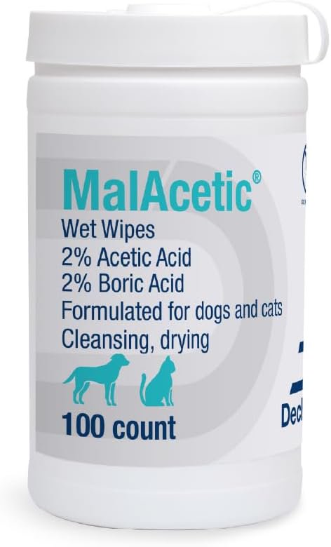Dechra MalAcetic Wet Wipes for Dogs & Cats 100 Count
