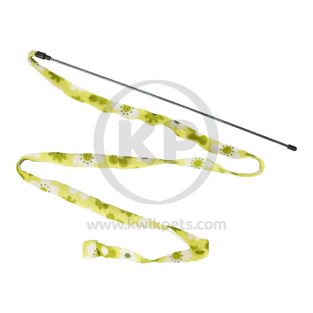 Ethical Pet Spot Cat Prancer Fleece Frenzy Wand Cat Toy Assorted One Size - Yellow