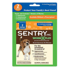 Sentry Worm X Plus 7 Way De-Wormer for Small Dogs 2 Count